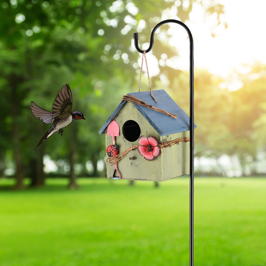 Cây sắt kiêm móc treo đèn màu đen dễ lắp đặt có thể điều chỉnh được