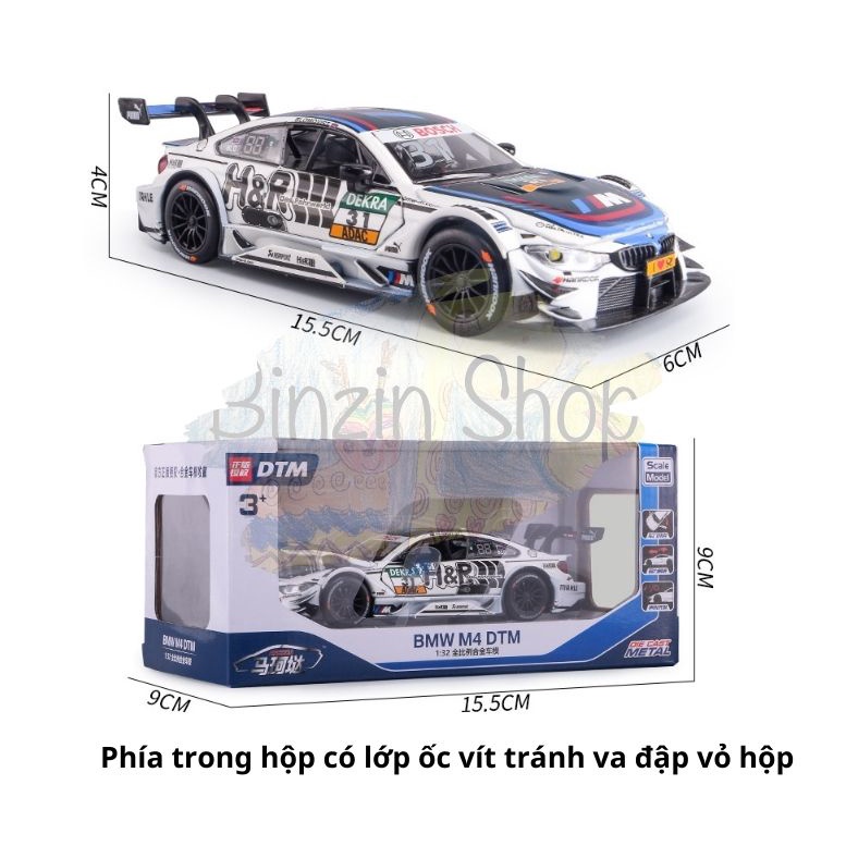 Mô hình xe đua BMW tỉ lệ 1:32 bằng hợp kim (có chạy đà)