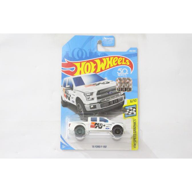 HOT WHEELS Mô Hình Đồ Chơi Xe Hơi Ford F-150 2018 15 Thẻ