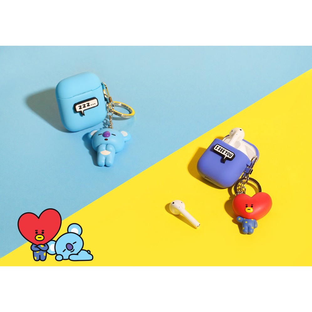 Vỏ đựng BT21 Airpod Case Figure Keyring PHÙ HỢP AIRPODS 1,2