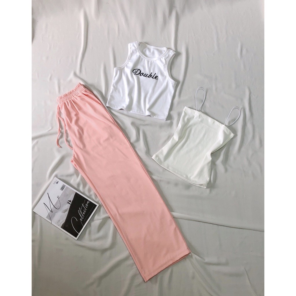 quần thun cotton ống rộng xinh xắn | BigBuy360 - bigbuy360.vn