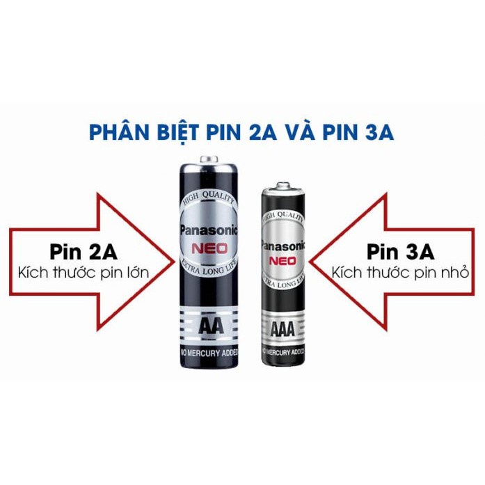 Vỉ 2 viên Pin đũa Panasonic R03NT/2S – Pin đũa đen AAA