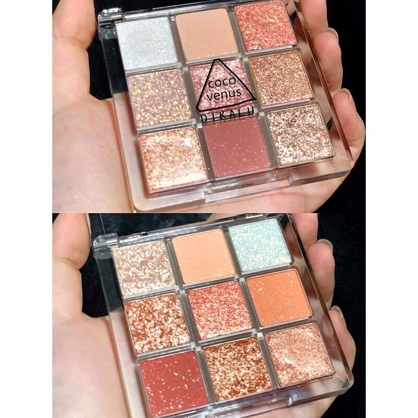 Bảng Phấn Mắt Nhũ Trang Điểm Phấn mắt 9 ô Nội địa trung GALA HOME