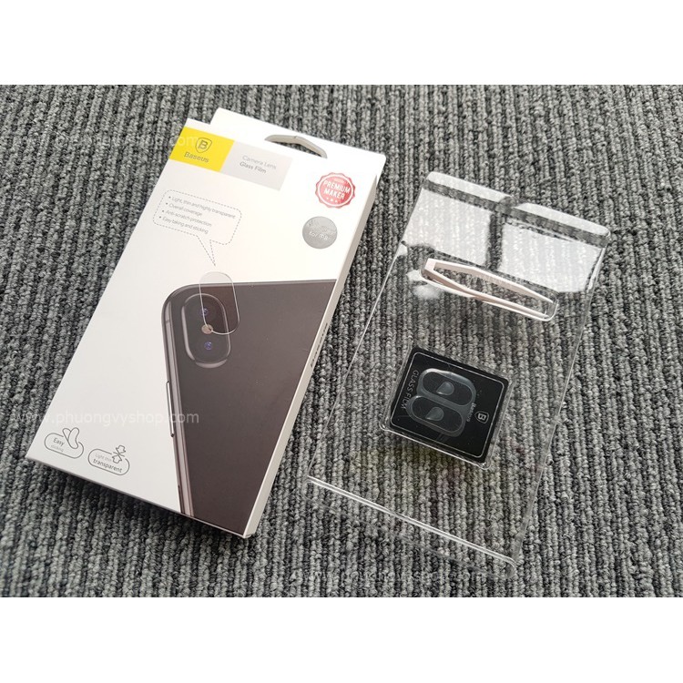 [ Chính hãng ] Combo 2 miếng Dán camera kính cường lực Baseus Iphone 7 / 8 / plus / X/ XS MAX - SIỀU BỀN