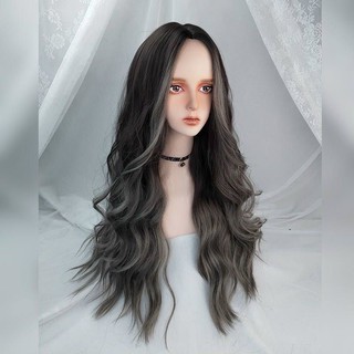 tóc giả omber xám chân đen