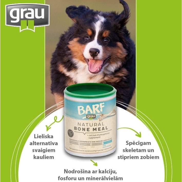 Grau Barf - Bột xương bò bổ sung canxi, hỗ trợ xương khớp cho chó mèo (400gr)