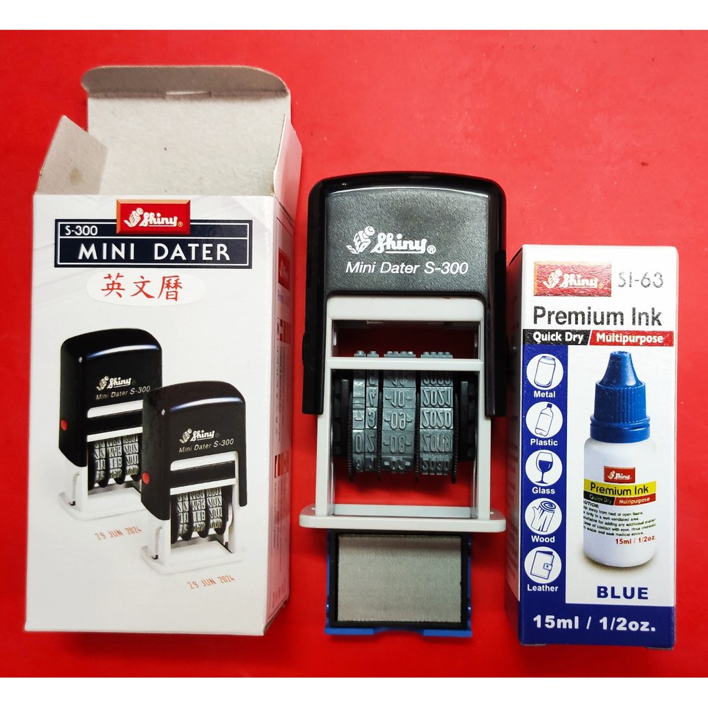 Combo Dấu ngày tháng năm Shiny Pet S300 - đóng trên nhiều chất liệu