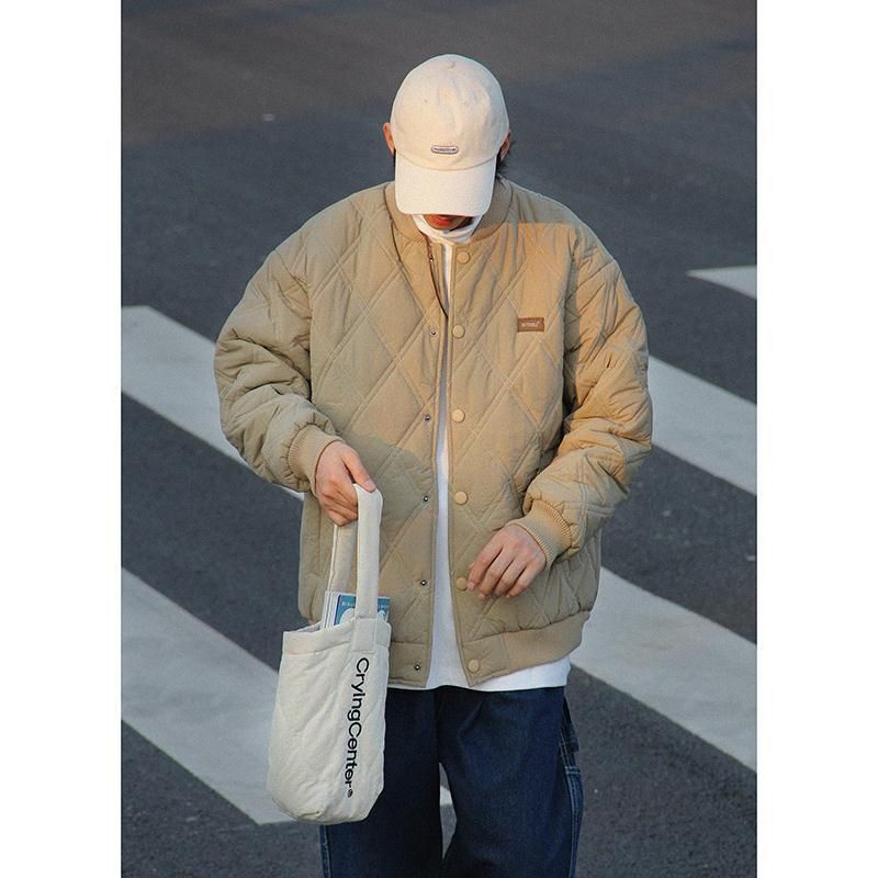 ÁO KHOÁC UNISEX ĐƯỜNG MAY Ô CHÉO HÀNG DÀY DẶN