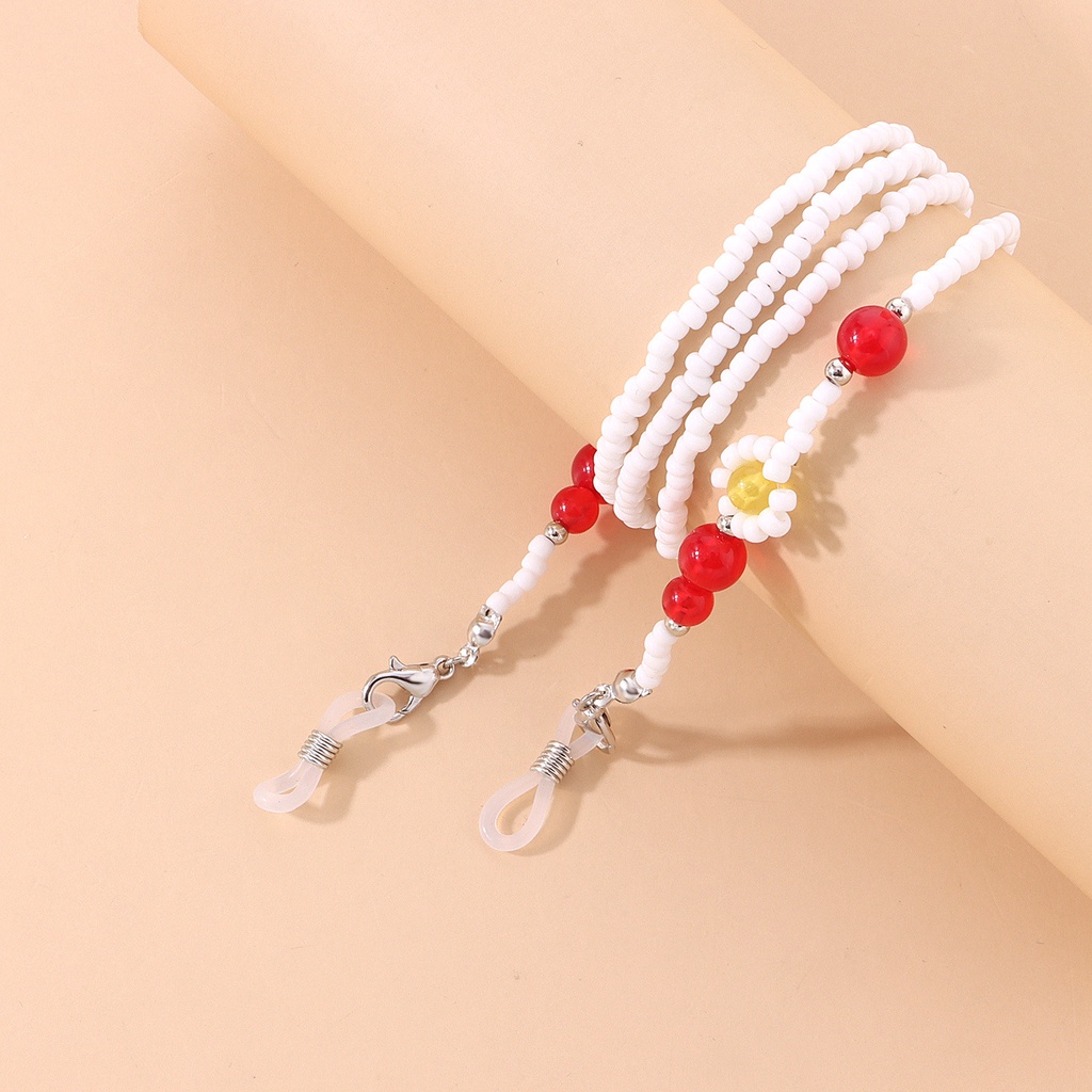 (0301) Dây Đeo Kính Và Khẩu Trang Chuỗi Hạt Màu Sắc Nhiều Loại Năng Động