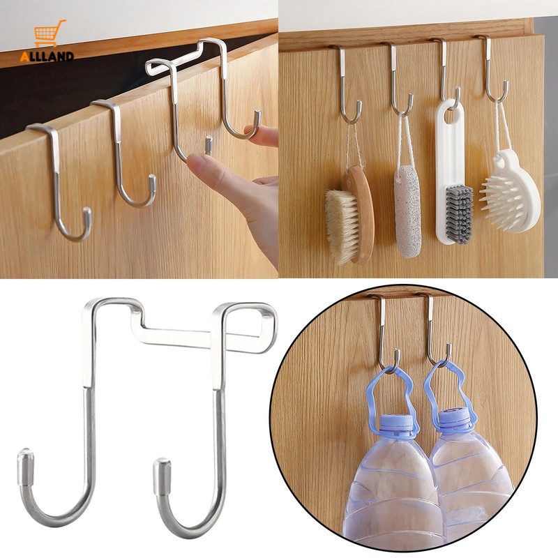 Giá Đỡ Bằng Thép Không Gỉ Hình Chữ S Gắn Tường Không Cần Đóng Đinh Tiện Dụng Cho Nhà Bếp