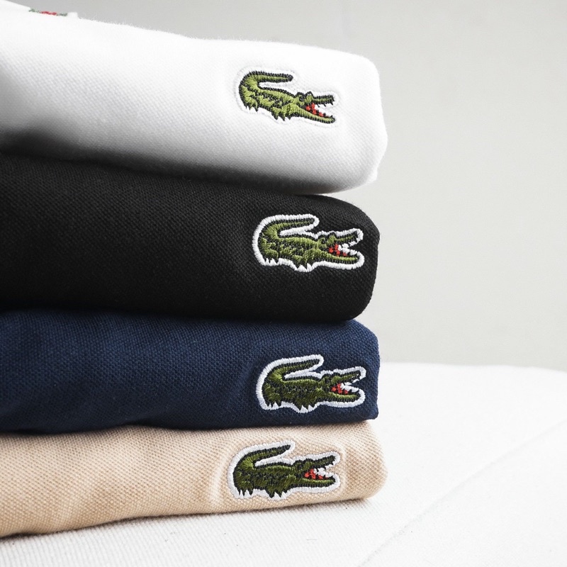 Áo Thun Polo Nam Cổ Bẻ LC Logo Thêu Phối Cổ Cao Cấp, Chất Vải Cá Sấu Cotton Co Giãn Tốt