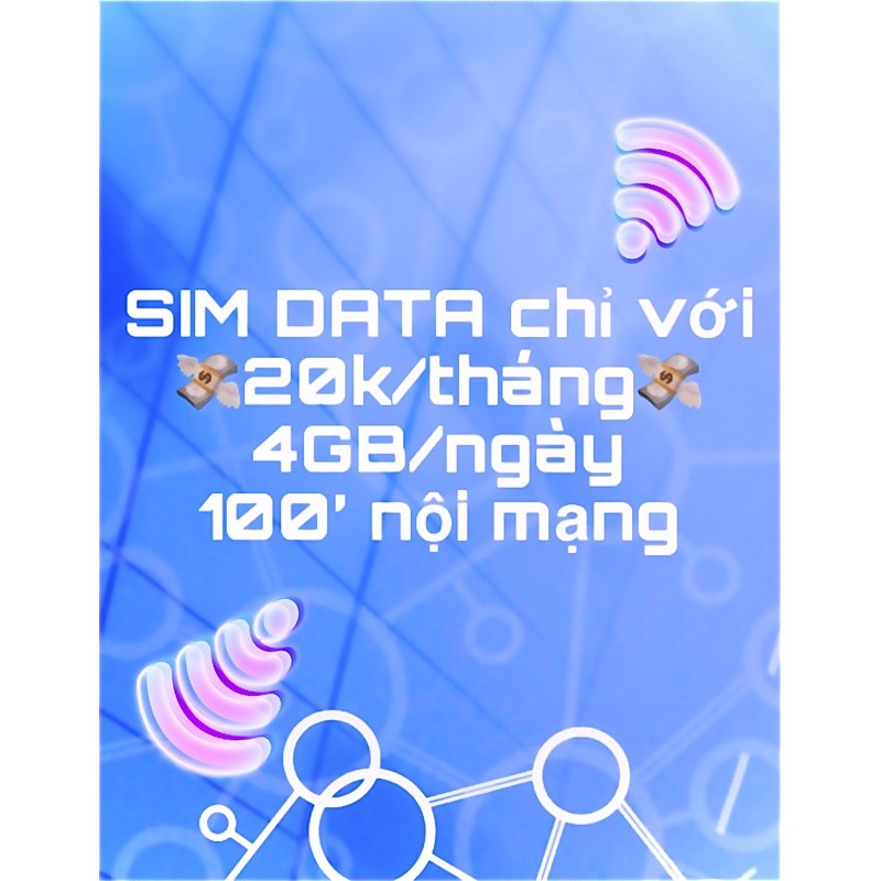 SIM VUA DATA MOBIFONE CHỈ 20k 4GB/ngày