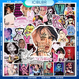 [50 STICKER Hiphop ngầu] Sticker dán hoạt hình nhiều mẫu chống nước, dán mũ bảo hiểm vali laptop 061