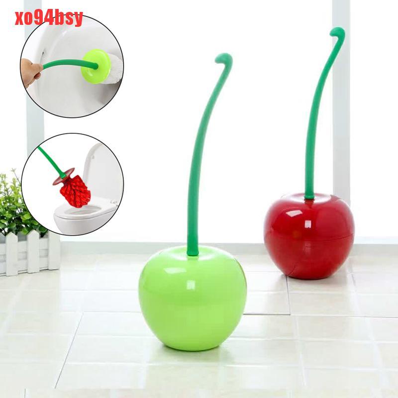 Bộ Cọ Vệ Sinh Bồn Cầu Và Hộp Đựng Hình Quả Cherry Xinh Xắn 94bsy