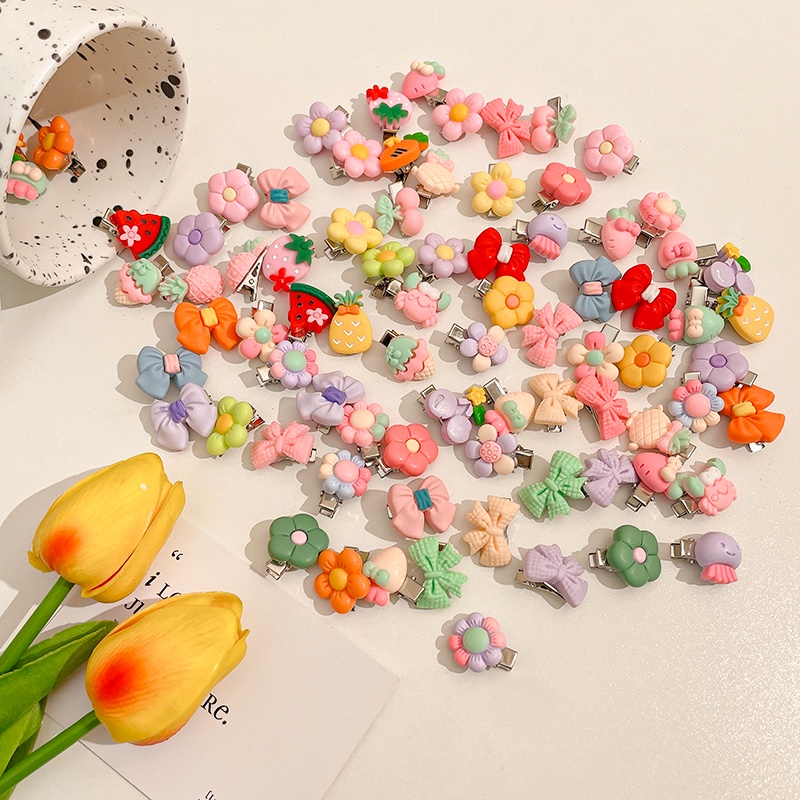 Set 10 Kẹp Tóc Mini Họa Tiết Hoạt Hình Phong Cách Hàn Quốc Xinh Xắn Cho Bé Gái set kẹp tóc mái kẹp tóc cute kẹp tóc mini kẹp tóc cho bé gái kẹp mini phụ kiện tóc