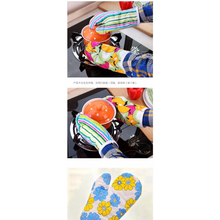 Găng Tay Bắc Nồi Chống Nóng 2 Lớp (01 Chiếc) Hàng Dày