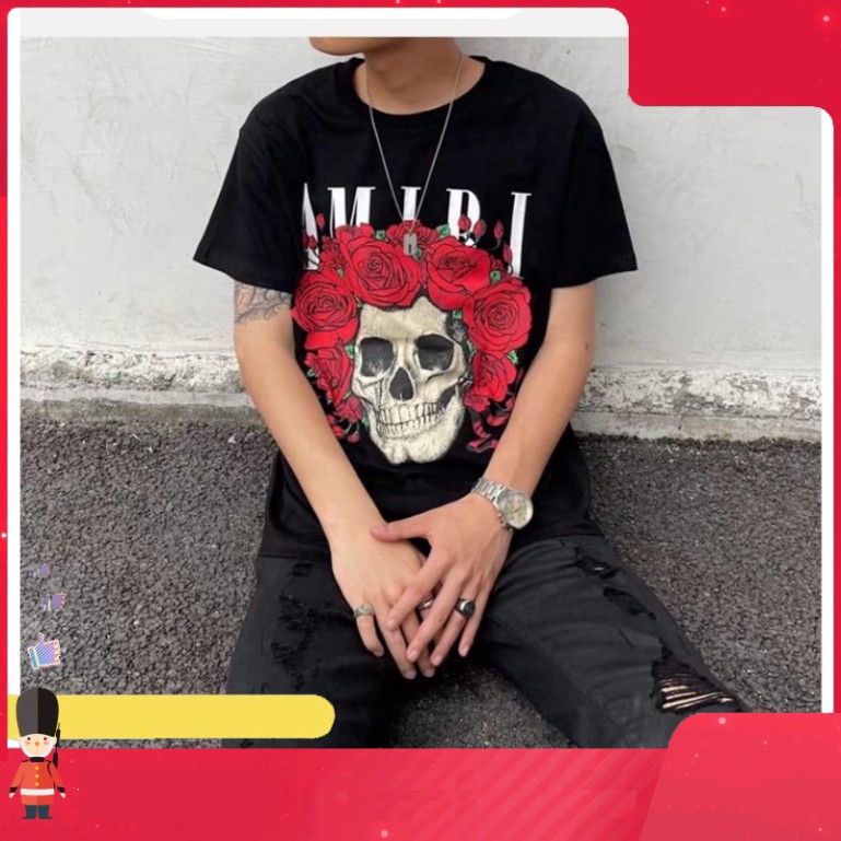Km Áo thun Amiri Skeleton hoa hồng • Nam nữ đều mặc được hàng hít hót sỉ ib