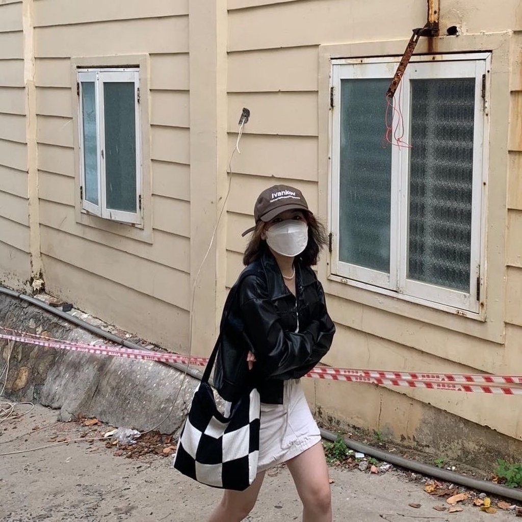 Túi Đeo Chéo Thời Trang Checker 30x30 Handmade Musty House