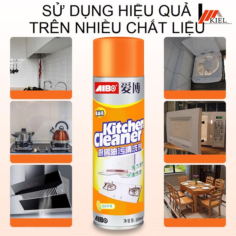 Chai xịt tẩy rửa đa năng  Kitchen Cleaner tẩy rửa nhà bếp sạch bóng, đánh bay dầu mỡ.