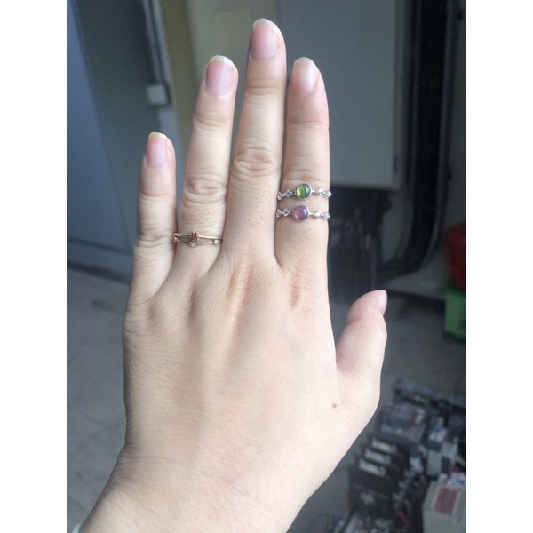 Nhẫn đá Tourmaline - Nhẫn bạc
