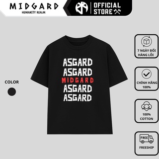 Áo thun tay lỡ midgard | "asgard tee" - form âu, oversize, 100% cotton 2 chiều, màu đen