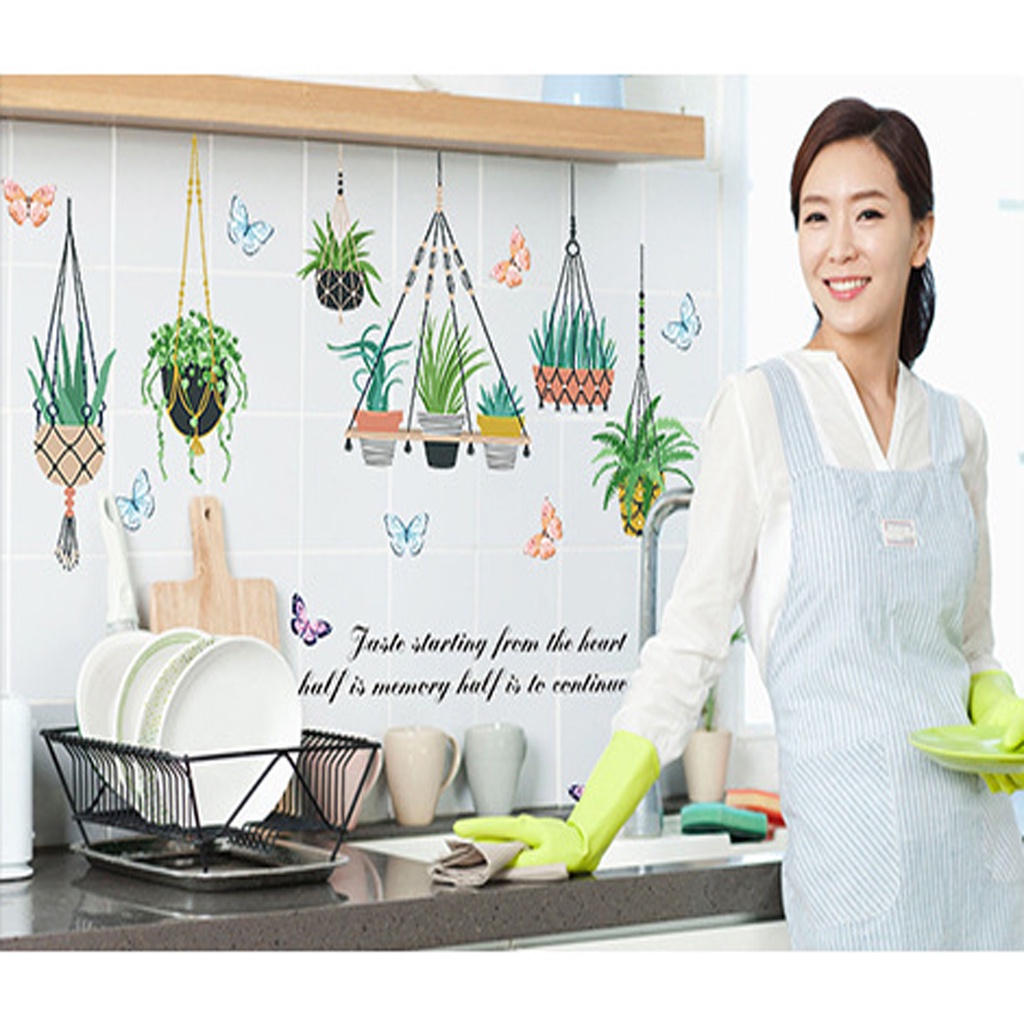 Decan dán tường, decan dán phòng đẹp hình cây xanh tươi SK9329