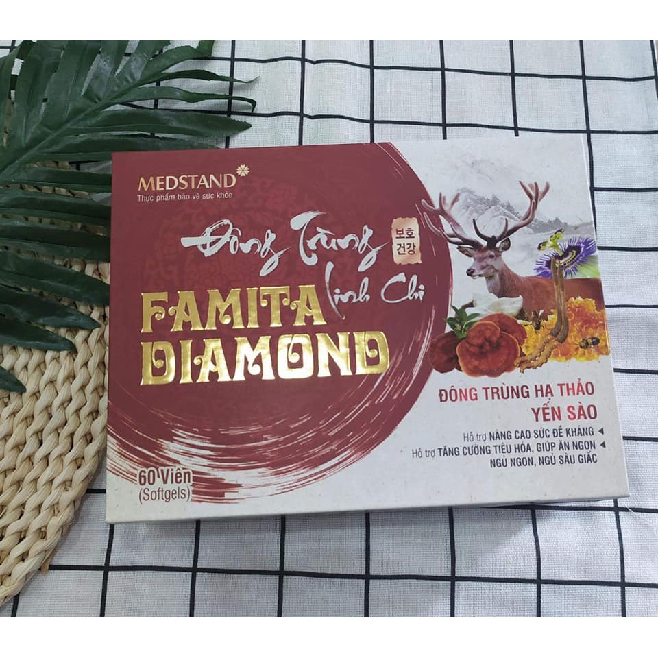 Đông trùng linh chi FAMITA DIAMOND - Đông trùng hạ thảo yến sào - Date 01/2024