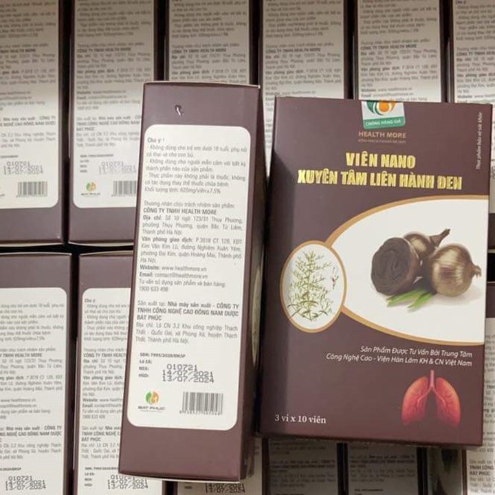 Nano Xuyên Tâm Liên Hành Đen Hộp 30 Viên
