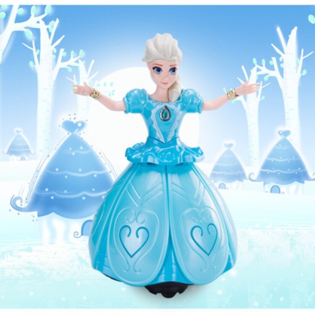 Đèn lồng Elsa và Anna xoay có nhạc và đèn