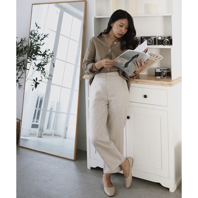 ÁO SƠ MI TRƠN DÀI TAY - LINEN SHIRT