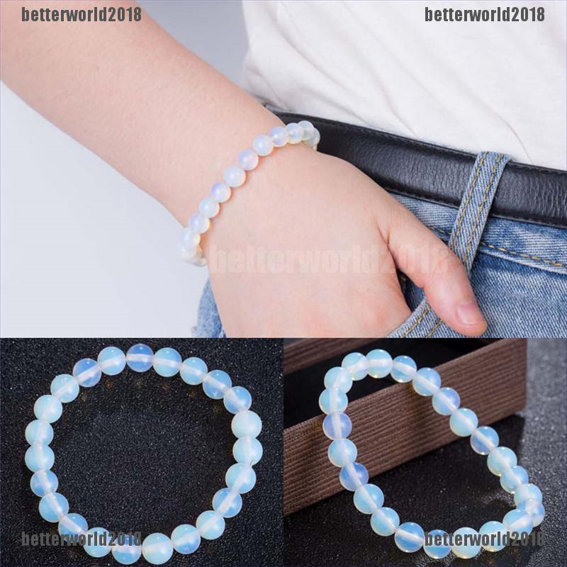 Vòng Tay Chuỗi Hạt Đá Mặt Trăng Tròn 8mm Thời Trang Cho Nữ