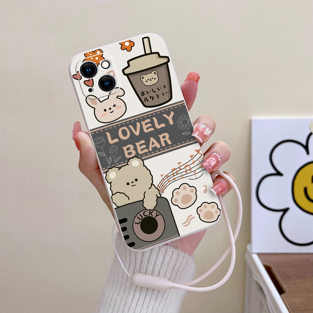 Ốp Điện Thoại tpu Họa Tiết Chú Gấu Dễ Thương Chống Rơi Cho Samsung J7Prime J7Pro J6Plus J4PLUS A12 A50 A11 A03S A71 A50s