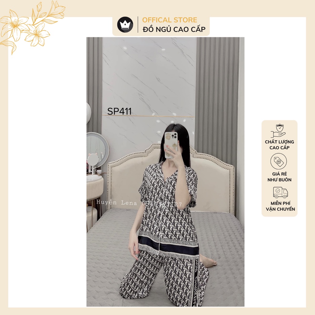 [ Siêu Hot ] Bộ Đồ Pijama lụa - Bộ lụa cộc tay quần dài chất liệu mát lịm | BigBuy360 - bigbuy360.vn