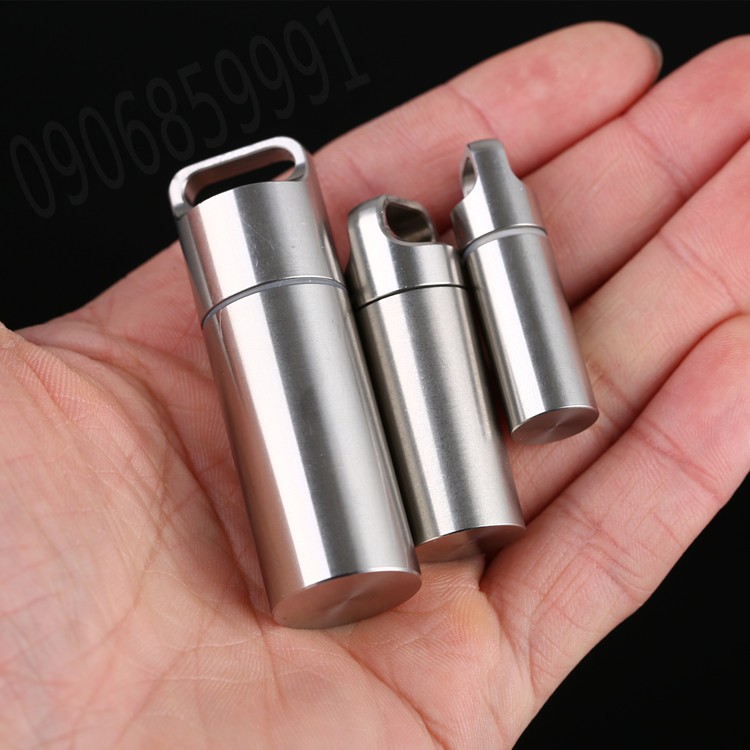 Ống đựng thuốc,ống phụ kiện cứu sinh EDC inox 340