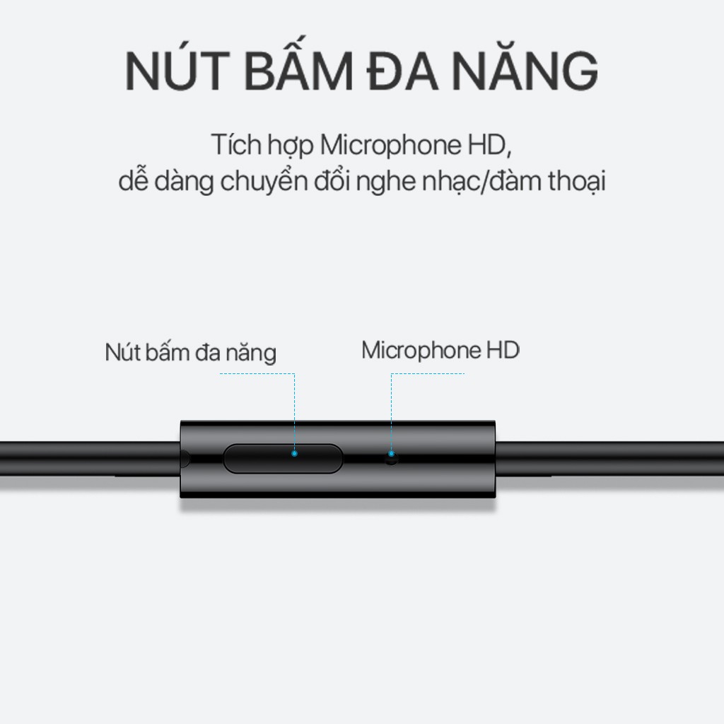 Tai Nghe Nhét Tai Chính Hãng VIVAN Q11S Âm Thanh HD Cổng Kết Nối 3.5mm Tích Hợp Micro Đàm Thoại