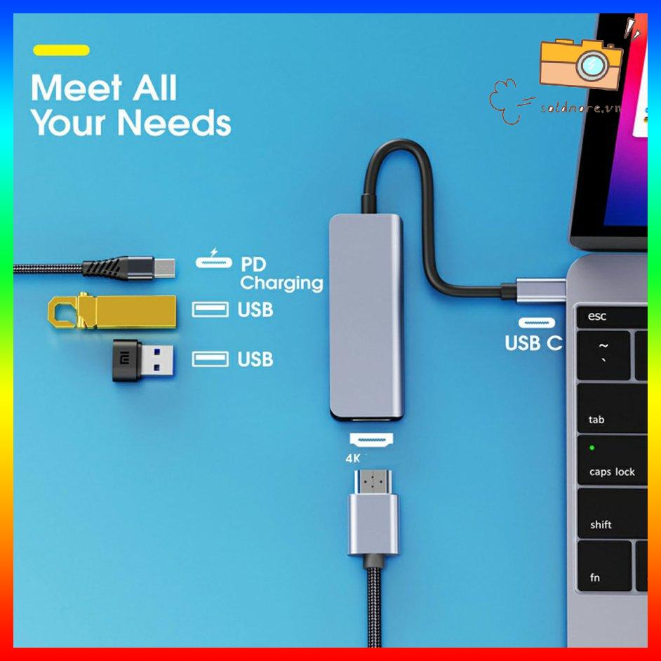 [SOE] Type C To HDMI-compatible USB2.0 Multifunctional Four-in-one HUB Adapter