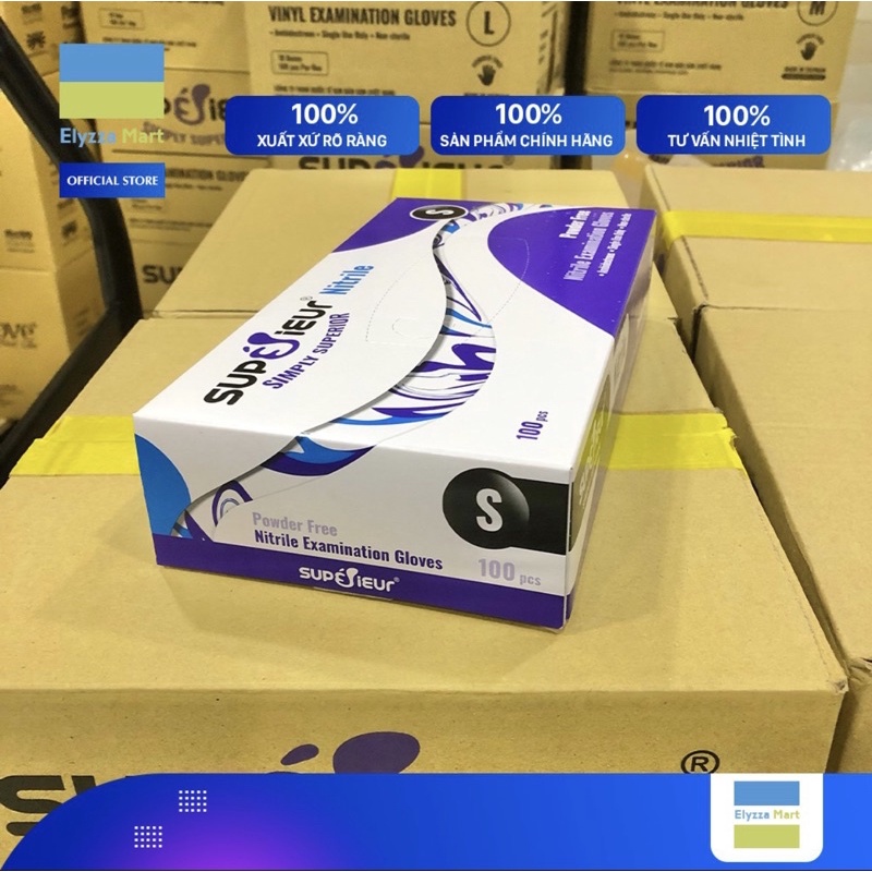 LOẠI DÀY Găng nitrile Xanh dày 4.5gram_100pcs