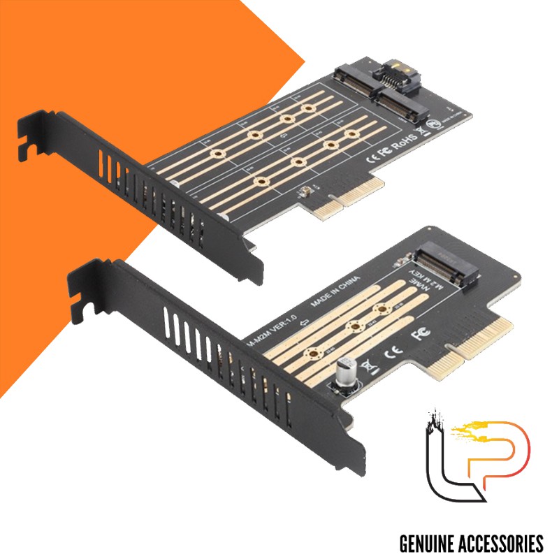 CARD GẮN Ổ CỨNG SSD M2 PCIE + M2 SATA CHUẨN PCI EXPRESS - CARD PCI EXPRESS - SSD M2 PCIE + M2 SATA