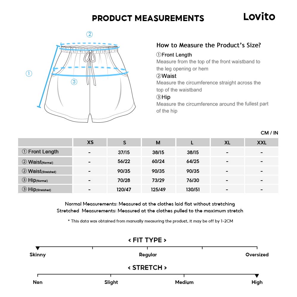Quần ngắn Lovito thể thao màu trơn dáng skinny có dây rút lưng cao thoáng khí L04008 (xanh dương)