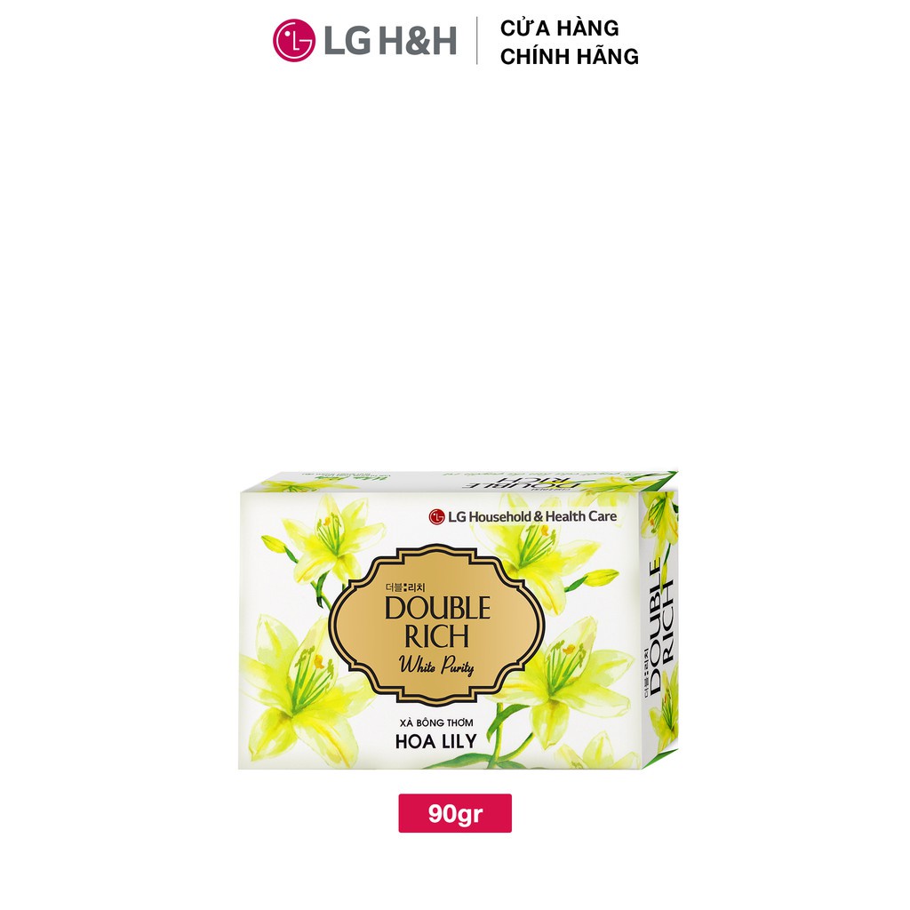 Bộ 2 xà phòng thơm Double Rich Lily White Purity Soap 90g/xà phòng