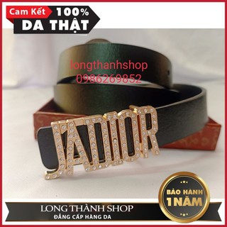 Thắt lưng Dior trơn da bò ngoại cao cấp thật 100%.
