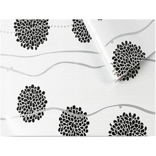Decal giấy dán tường hoa cúc đen (khổ rộng 0.45m)