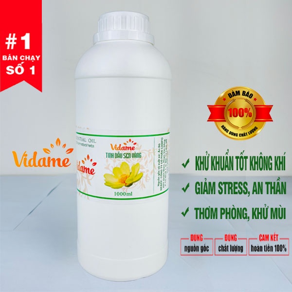 Tinh Dầu Sen Vàng 1 LÍT VIDAME, HÀNG CÔNG TY nhập khẩu ẤN ĐỘ có kiểm định COA -  thanh mát nhẹ nhàng, thư giãn