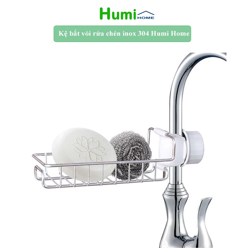 Giá Inox Treo Vòi Nước Cho Nhà Bếp, Giá Để Đồ Như Giẻ Rửa Bát, Chén Đĩa và Miếng Cọ Nồi, Chảo, Khô Ráo