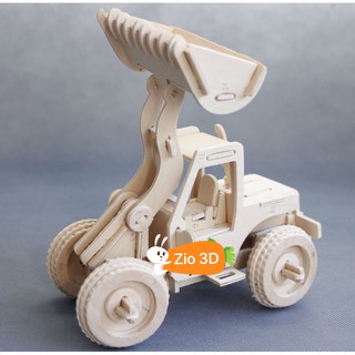 Mô hình lắp ráp gỗ 3D Xe Ủi Đất