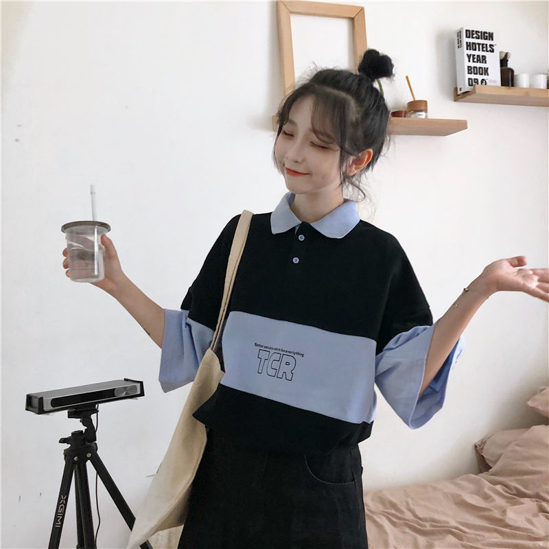 ❤️❤️áo polo Tay Ngắn Phong Cách Hàn Quốc Thời Trang Cho Nữ | BigBuy360 - bigbuy360.vn