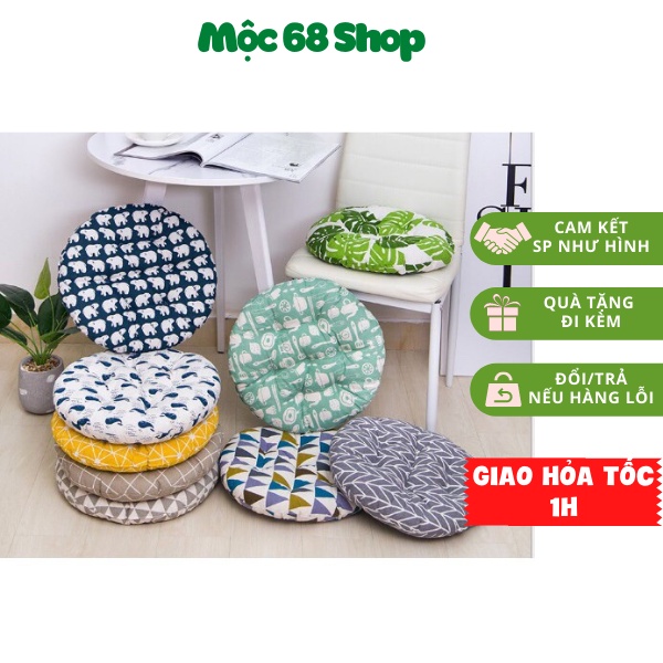 Nệm Ngồi Bệt Tròn, Đệm Ghế Văn Phòng Tròn, Ghế Café Trang Trí - Padded Seat Cushion