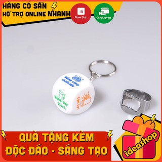 Combo 2 món nhẫn khui bia,móc khoá xí ngầu