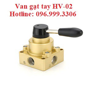 Van gạt tay HV-02 khí nén 3 vị trí, 4 cửa, ren 13mm giá sỉ