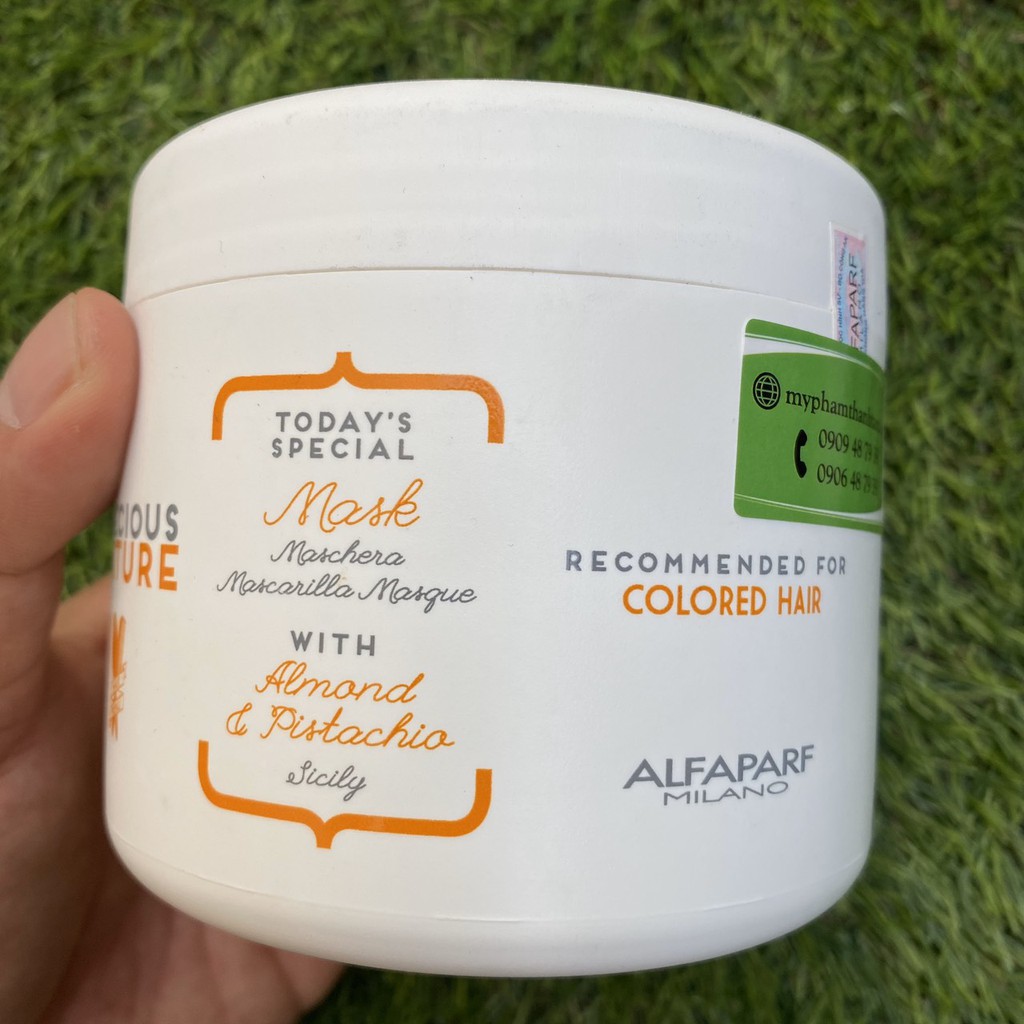 Mặt nạ dưỡng cho tóc nhuộm Alfaparf Milano Precious Nature Almond &amp; Pistachio Mask 500ml ( Colored Hair )